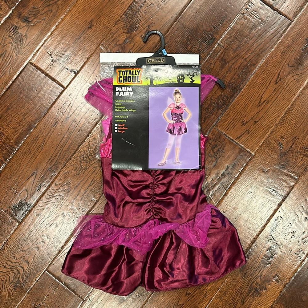 Totally Ghoul Girl’s Ages 7-8 Plum Fairy Costume Size Medium NEW